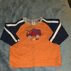 Orange and Navy Rescue Truck Toddler Shirt